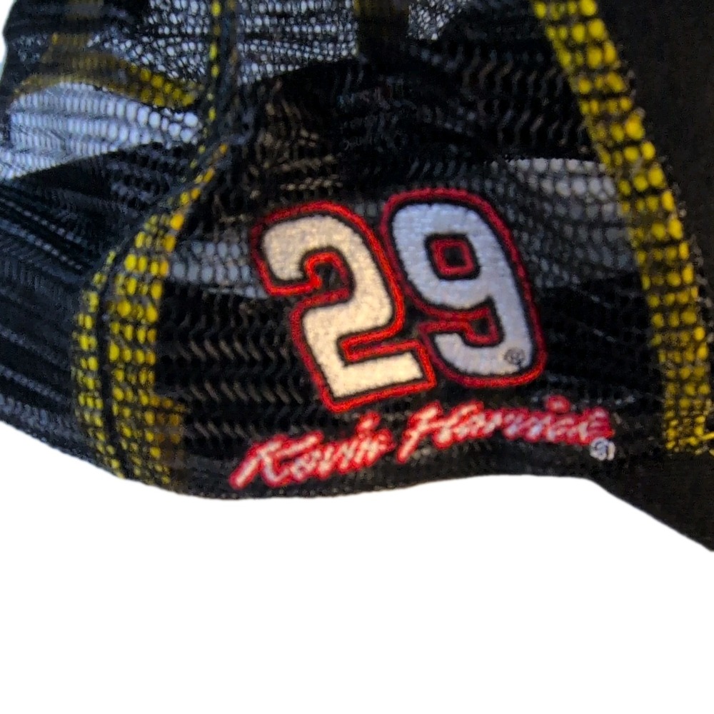 Chase Authentics Kevin Harvick #29 RCR Budweiser NASCAR Cap Black Yellow - Picture 2 of 5
